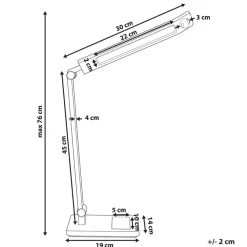 Bureaulampen|Bureaulampen-Leen Bakker LEPUS - Bureaulamp LED - Zilver - Synthetisch materiaal