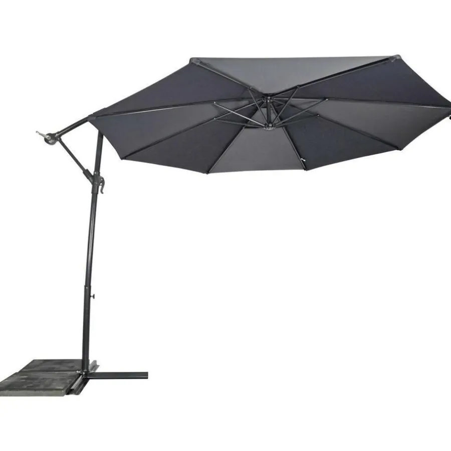 Parasols-Les - Gemini zweefparasol grijs 3 m