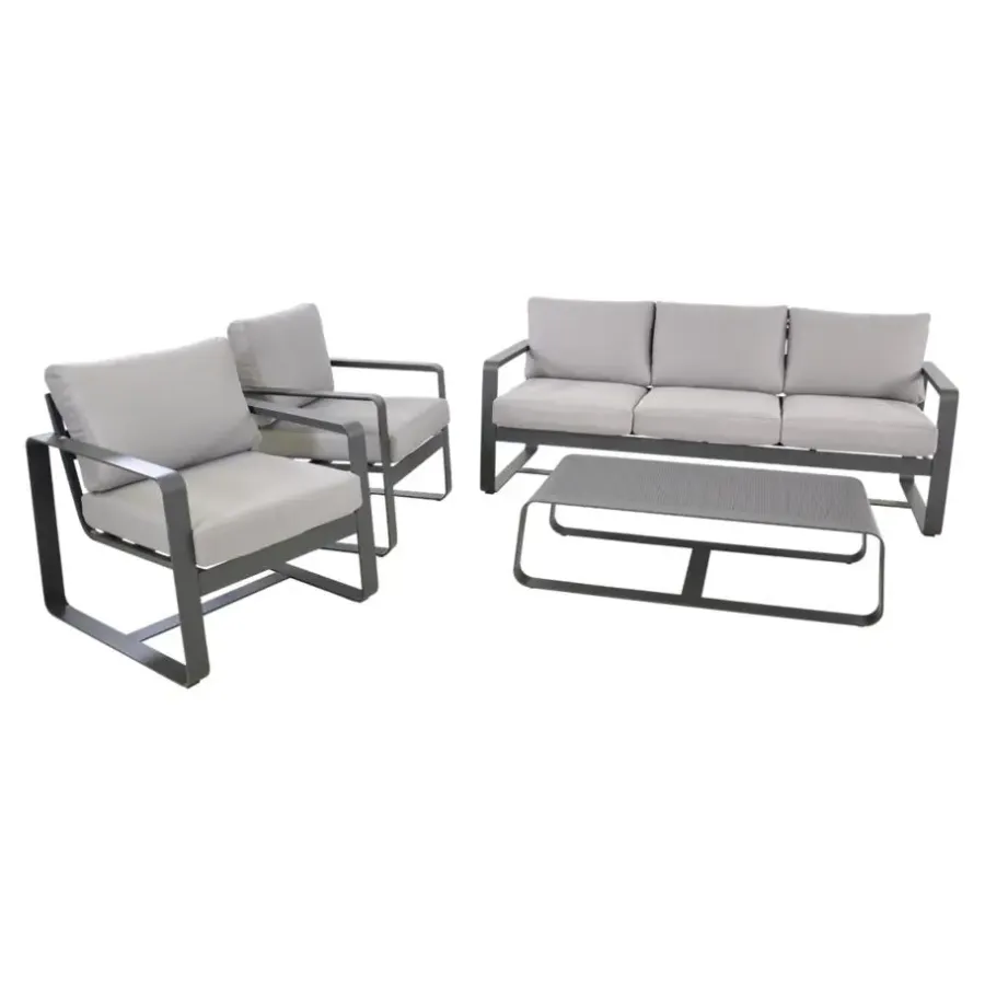 Loungesets-Les - Loungeset Belezza - lichtgrijs