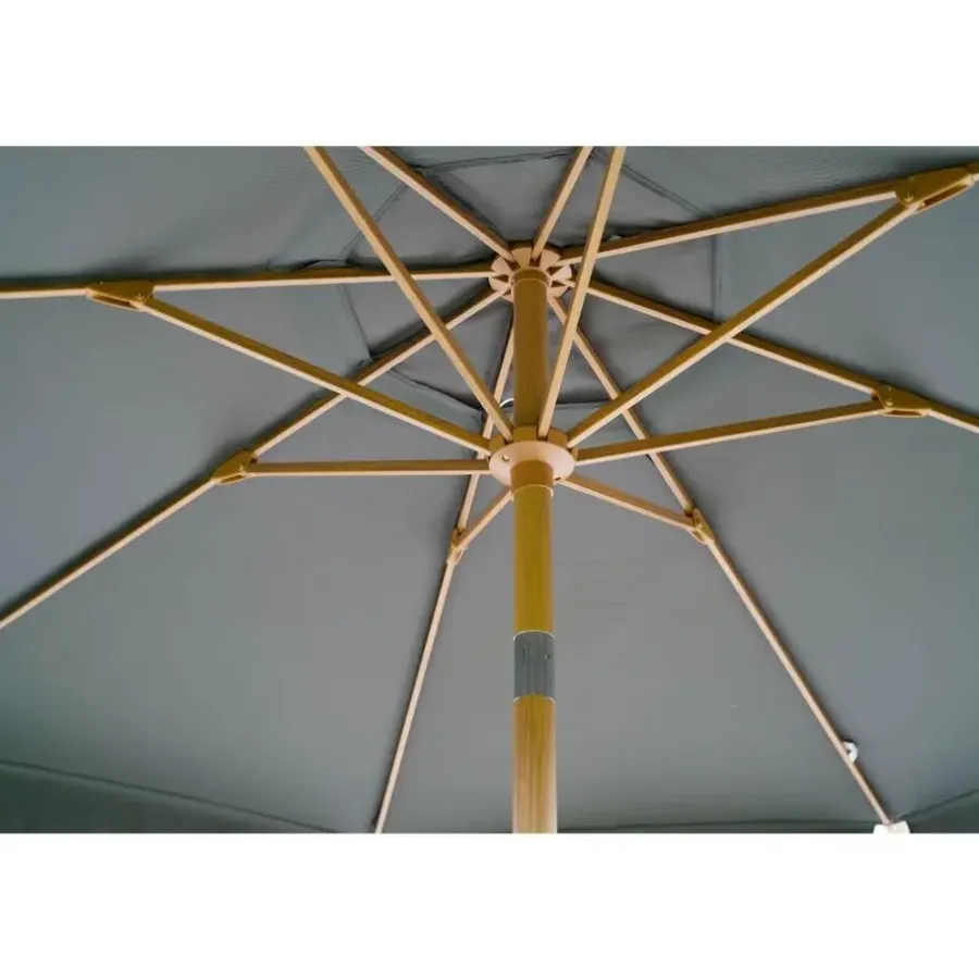 Parasols-Les - Parasol Libra houtlook Ø3mtr - grijs
