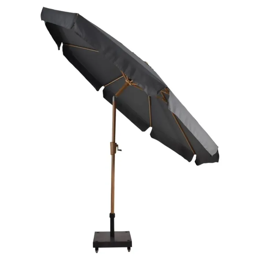 Parasols-Les - Parasol Libra houtlook Ø3mtr - grijs