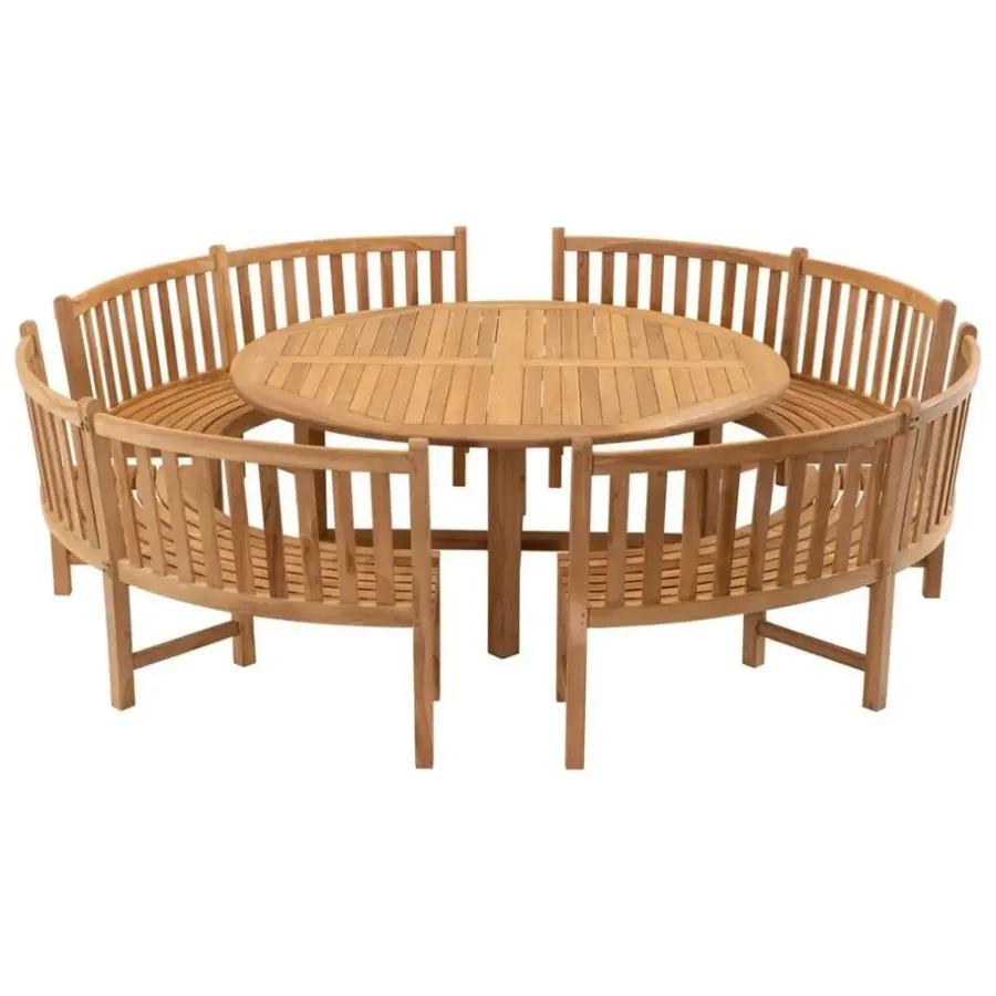Les - Ronde bank teak 200x53x92cm