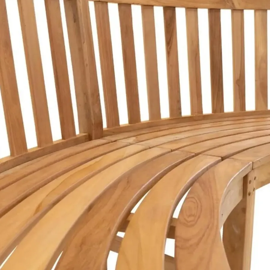 Les - Ronde bank teak 200x53x92cm
