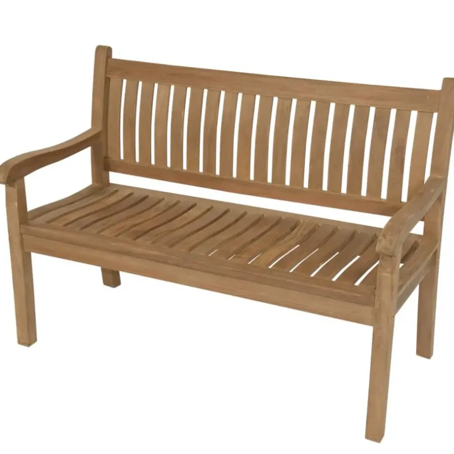 Tuinbanken-Les - Teak tuinbank gebogen rug 150 cm