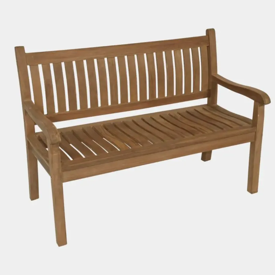 Tuinbanken-Les - Teak tuinbank gebogen rug 150 cm