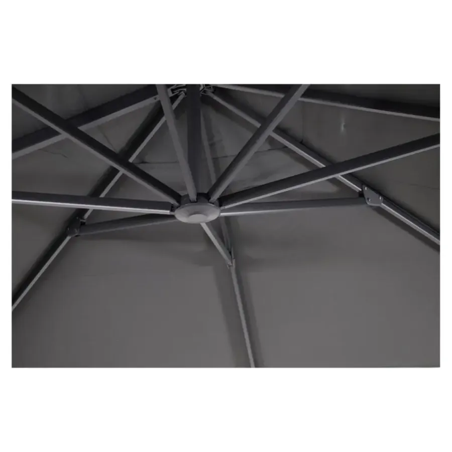 Parasols-Les - Zweefparasol Taurus Ø3,5mtr - grijs
