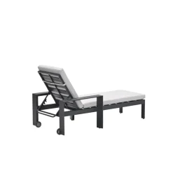 Ligbedden-Garden Impressions Levanto ligbed - carbon black - valley sand