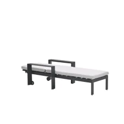 Ligbedden-Garden Impressions Levanto ligbed - carbon black - valley sand