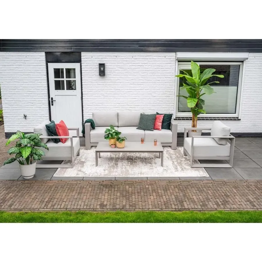 Tuinstoelen-Garden Impressions Levanto lounge fauteuil - taupe - valley san