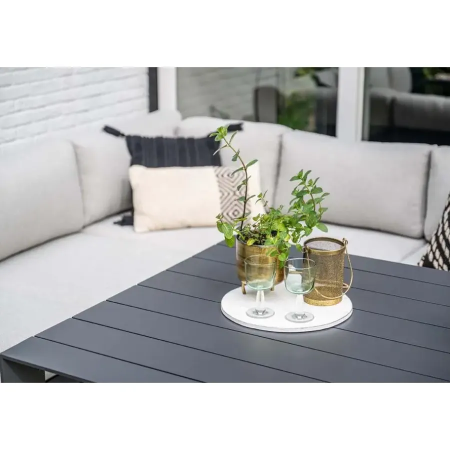 Garden Impressions Levanto lounge-diningtafel - 111x111 cm - carbon black
