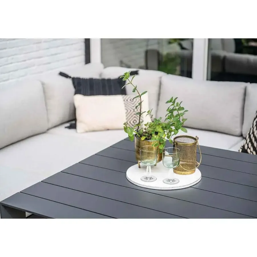 Garden Impressions Levanto lounge-diningtafel - 111x111 cm - carbon black
