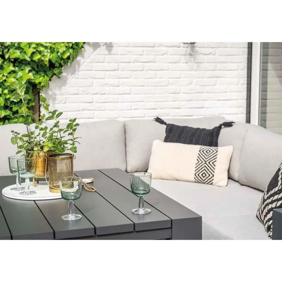 Garden Impressions Levanto lounge-diningtafel - 111x111 cm - carbon black
