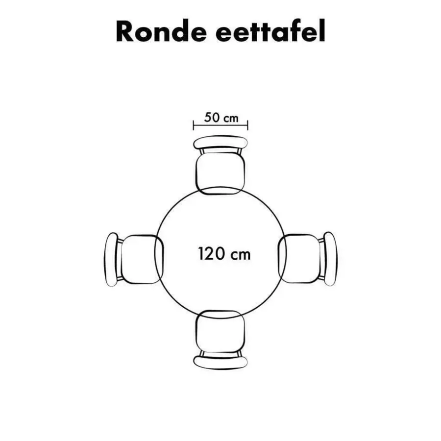 Lewis & Loft Eettafel Levi – FSC® mangohout – Rond – Ø120 cm – Naturel