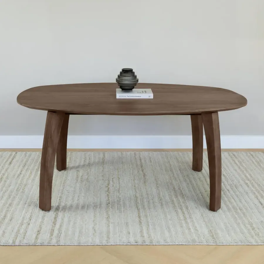 Houten Eettafels|Ovale Eettafels-Lewis & Loft Eettafel Luna – Deens ovaal – 160 x 100 cm – Bruin