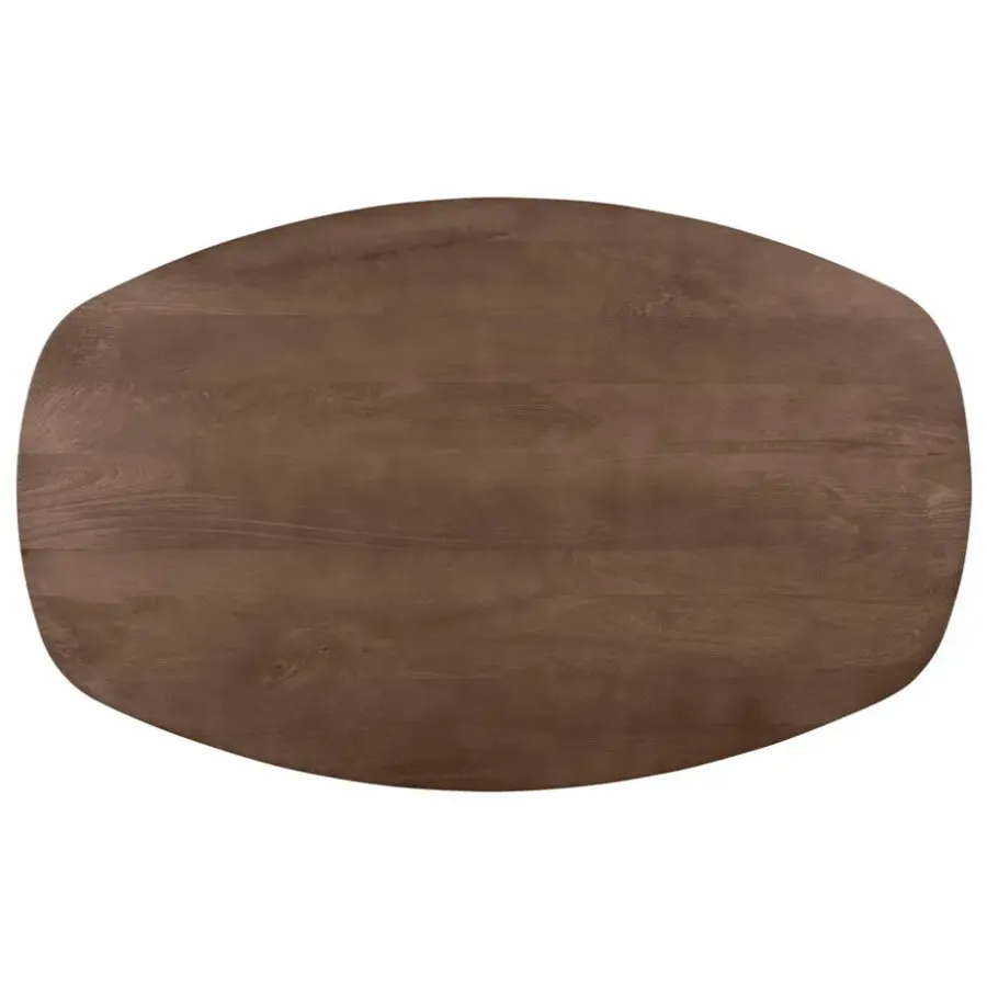 Houten Eettafels|Ovale Eettafels-Lewis & Loft Eettafel Luna – Deens ovaal – 160 x 100 cm – Bruin