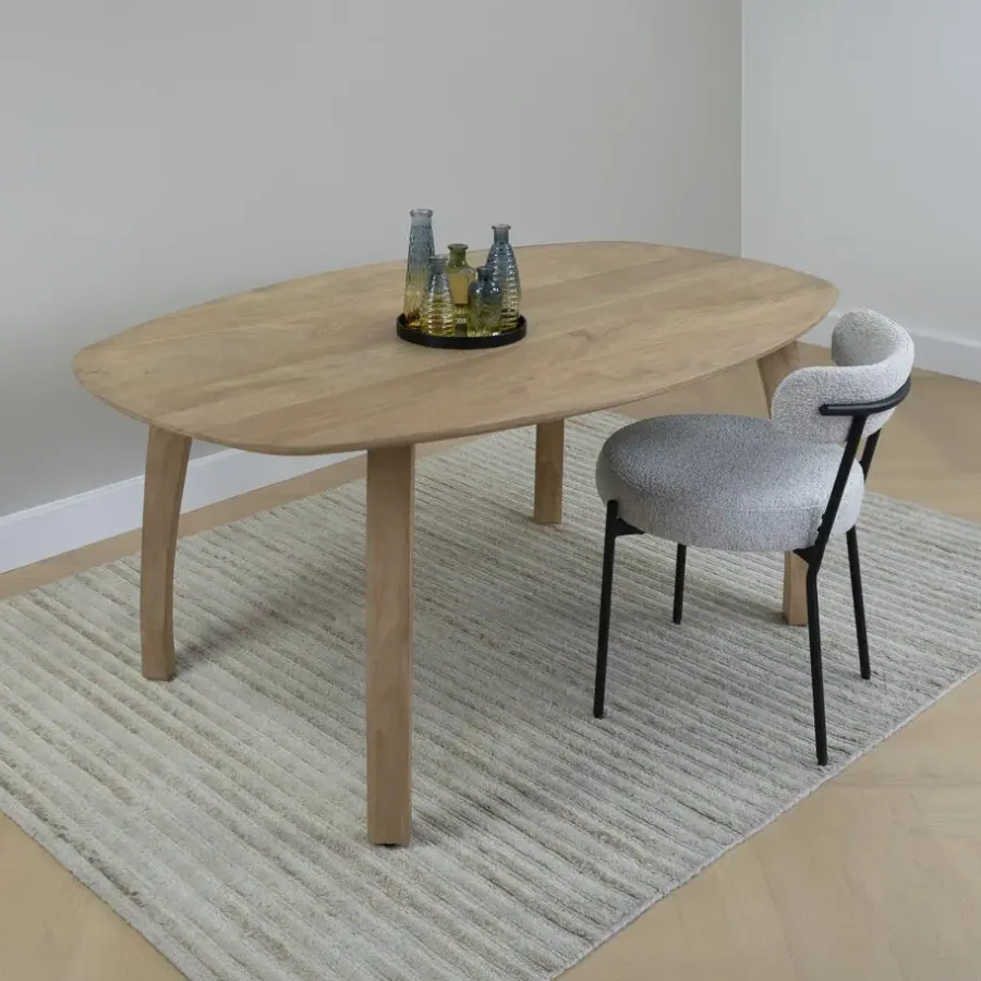Lewis & Loft Eettafel Luna – Deens ovaal – 160 x 100 cm – Naturel