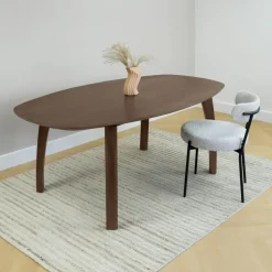 Houten Eettafels|Ovale Eettafels-Lewis & Loft Eettafel Luna – Deens ovaal – 180 x 100 cm – Bruin