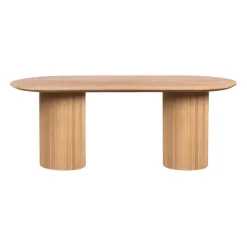 Houten Eettafels|Ovale Eettafels-Lewis & Loft Eettafel Lynn – Ovaal – 200x90 cm – Mangohout – Naturel