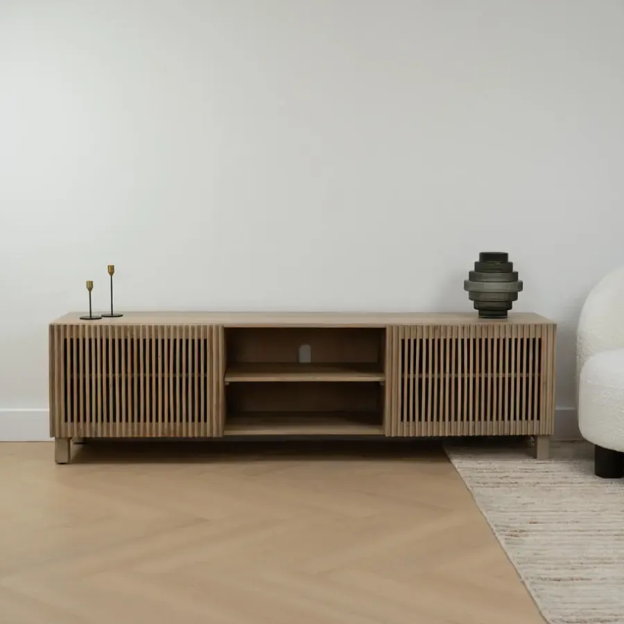 Lewis & Loft TV meubel Lucille- FSC® mangohout - Naturel