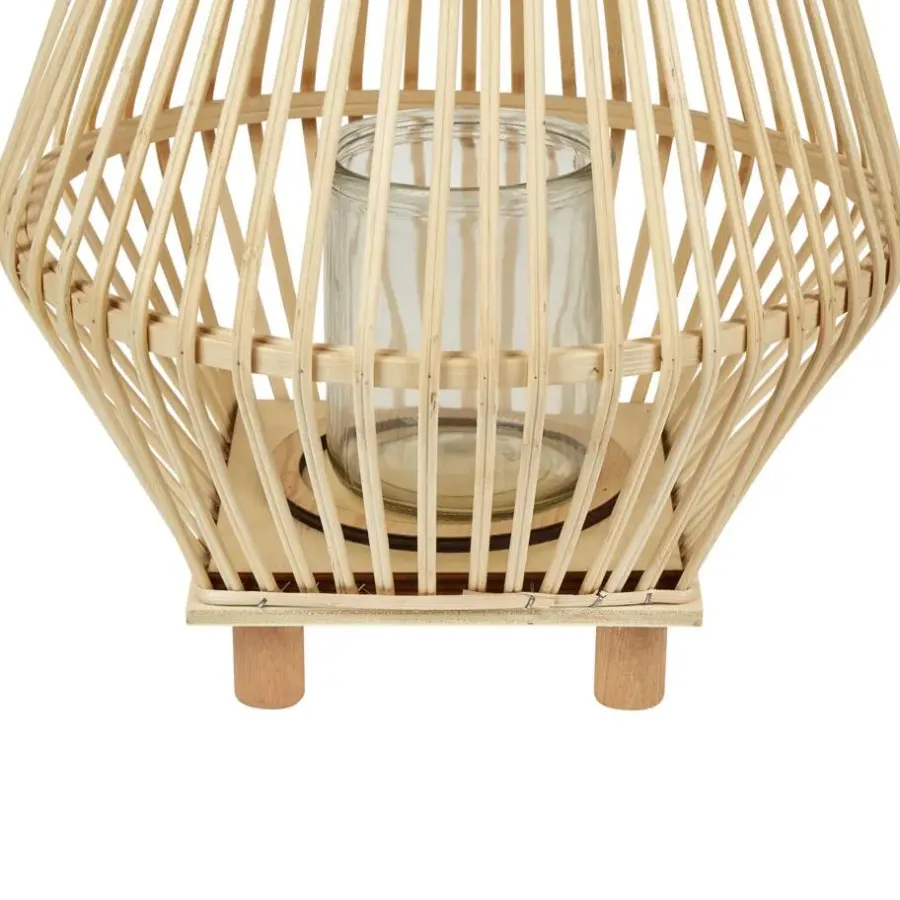 Beliani LEYTE - Lantaarn - Lichthout - 58 cm - Wilgenhout