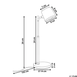 Leen Bakker LIBRA - Bureaulamp LED - Zwart - Synthetisch materiaal