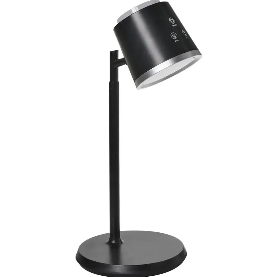 Leen Bakker LIBRA - Bureaulamp LED - Zwart - Synthetisch materiaal