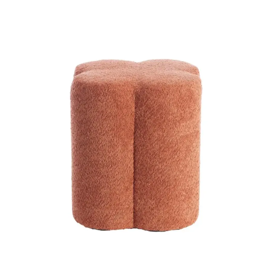 Light & Living - Nalani poef 38x38x45 cm stof - terracotta