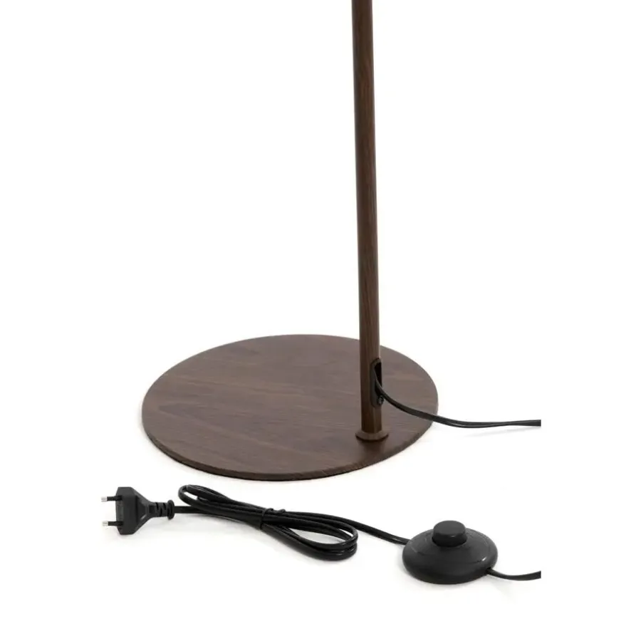 Staande Lampen-Light & Living - Salomo vloerlamp 32,5x23x147 cm - hout print