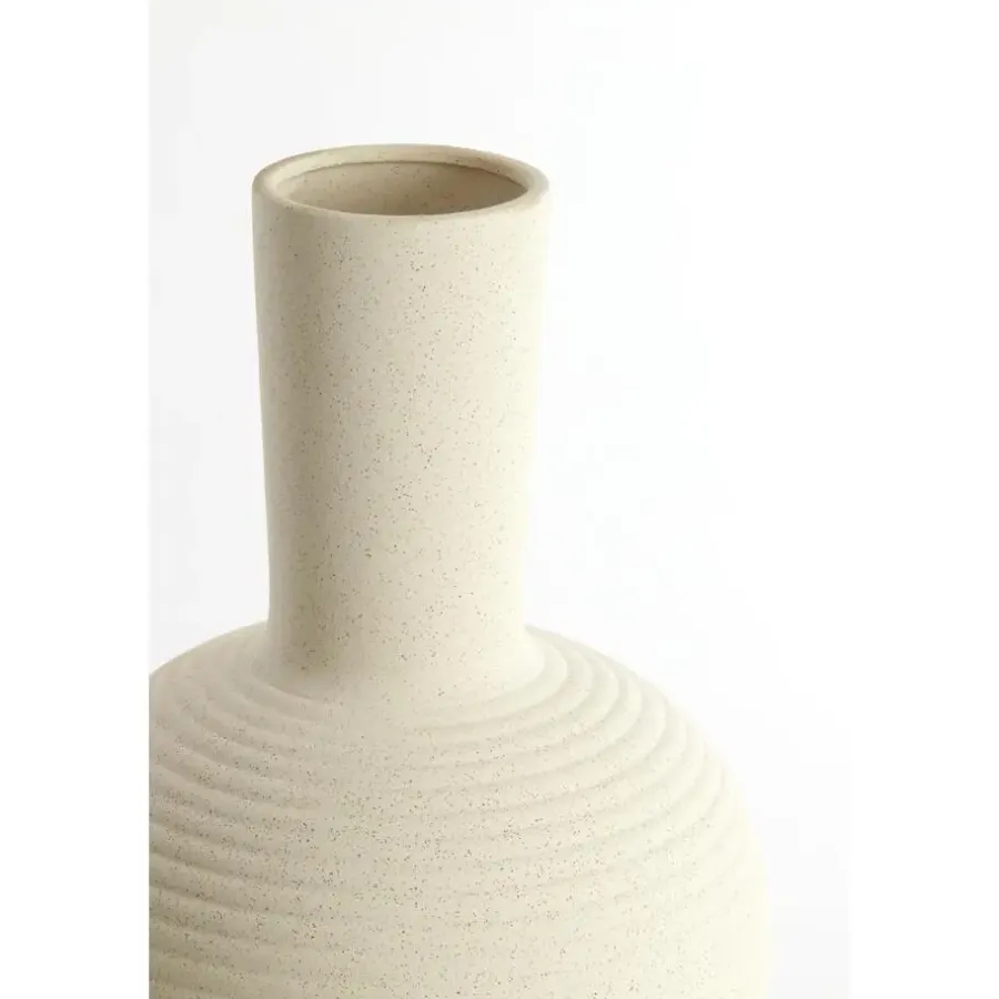 Light & Living - Ulloa vaas deco Ø34x52 cm - keramiek mat crème