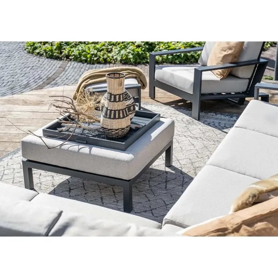 Loungeset Elementen-Garden Impressions Lincoln midden element - carbon black - desert sand