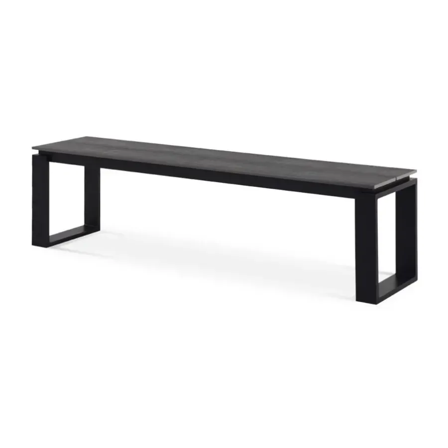 Leen Bakker Lisomme Abel tuinbank grijs - 180 x 43 cm