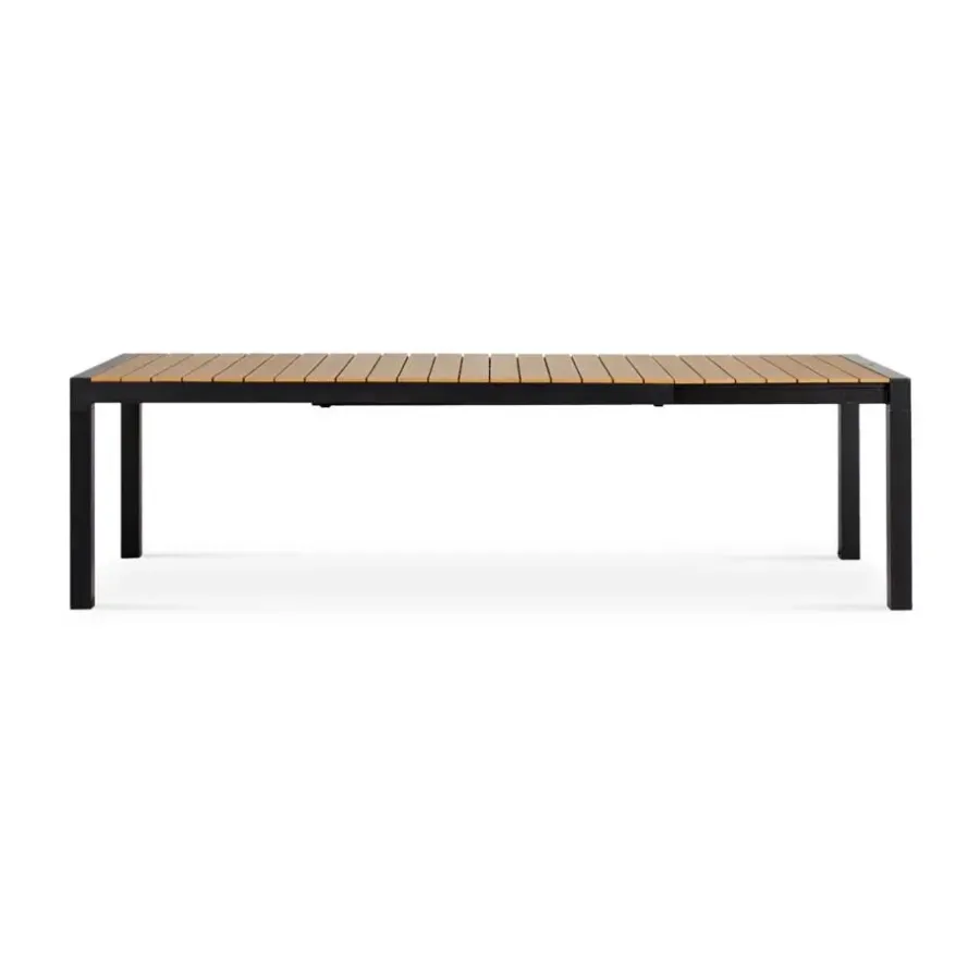 Tuintafels-Leen Bakker Lisomme Stef tuintafel bruin - verlengbaar - 205 x 100 cm