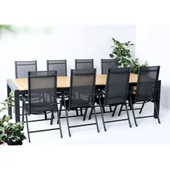 Tuintafels-Leen Bakker Lisomme Stef tuintafel bruin - verlengbaar - 205 x 100 cm