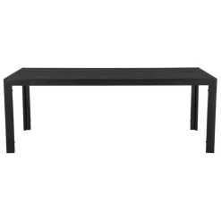 Tuintafels-Leen Bakker Lisomme Vinn tuintafel zwart - 205 x 90 cm