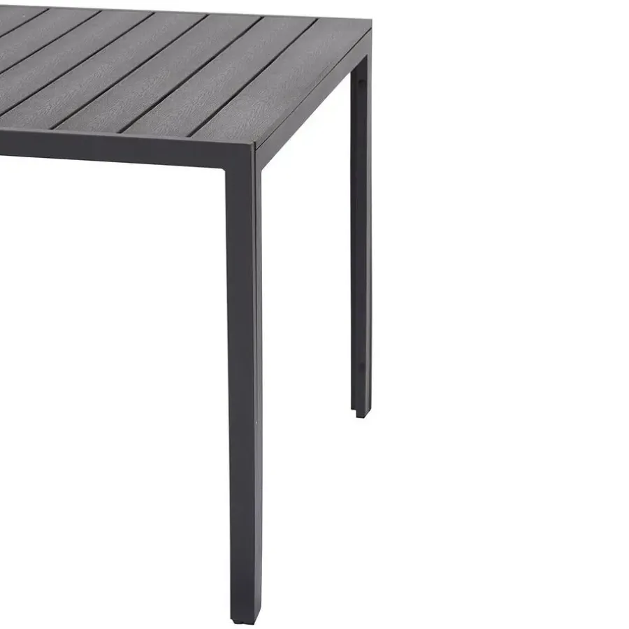 Tuintafels-Leen Bakker Lisomme Vinn tuintafel zwart - 90 x 90 cm