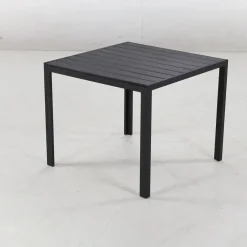Tuintafels-Leen Bakker Lisomme Vinn tuintafel zwart - 90 x 90 cm