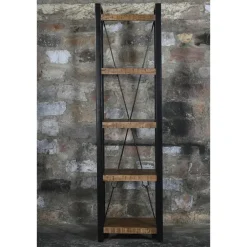 Boekenkasten|Boekenkasten-Livingfurn - Boekenkasten Nairobi 200cm - Mangohout