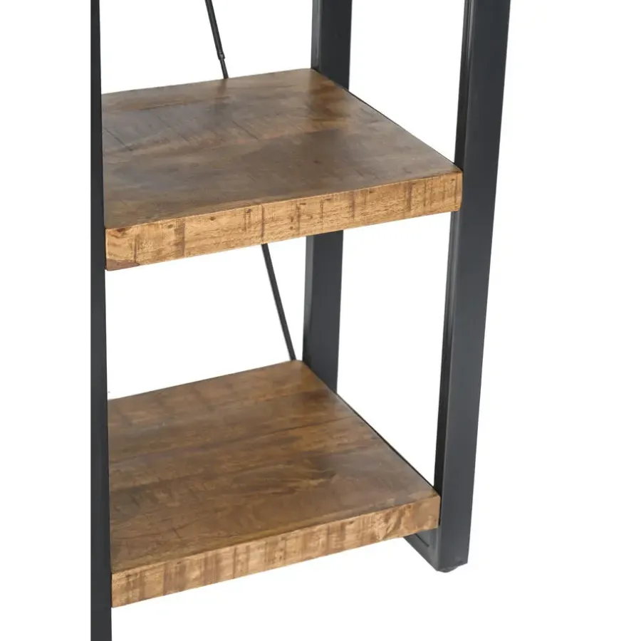 Boekenkasten|Boekenkasten-Livingfurn - Boekenkasten Nairobi 200cm - Mangohout
