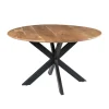 Industriële Eettafels-Livingfurn - e Ronde Eetkamertafel - - Acasia Hout - 120 cm - Bruin