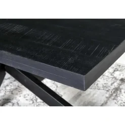Rechthoekige Eettafels|Industriële Eettafels-Livingfurn - e Zwart Eetkamertafel kala - Mango Hout - 200 cm