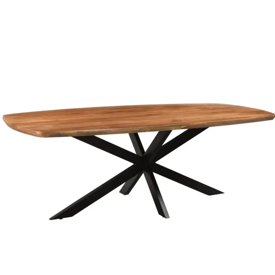 Industriële Eettafels-Livingfurn - Eetkamertafel Jesper Danish Oval 210cm - Mangohout