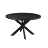 Livingfurn - Eetkamertafel Kala Round Black - Mangohout - 150 cm - Zwart