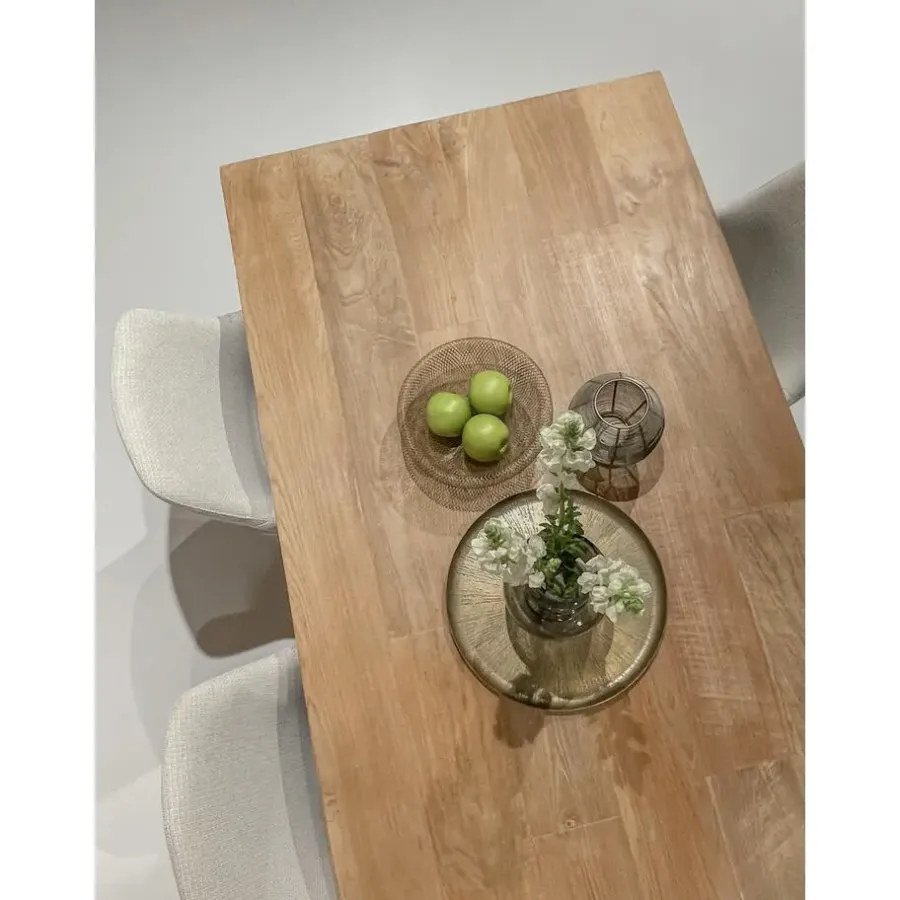 Rechthoekige Eettafels-Livingfurn - Eetkamertafel Tomar 220cm - Teakhout