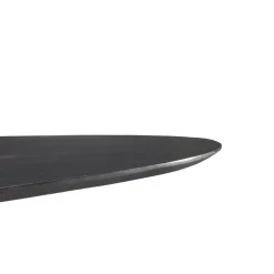 Industriële Eettafels|Ovale Eettafels-Livingfurn - Eetkamertafel Oslo Ovaal Zwart - Acasia Hout - 180 cm