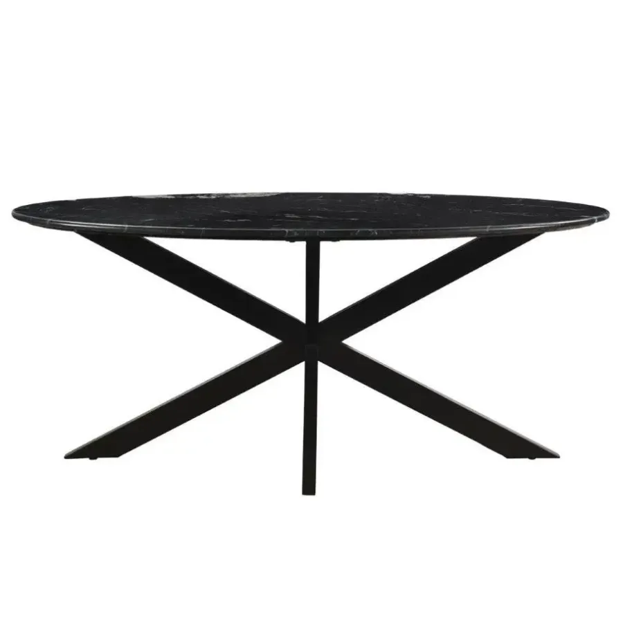 Livingfurn - Eetkamertafel - Spider Tafel Poot - Riverwood - 180 cm - Zwart