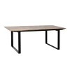 Industriële Eettafels-Livingfurn - Eetkamertafel Valdez - U poot - Mango Hout - 200 cm - Bruin