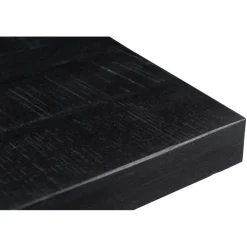 Rechthoekige Eettafels|Industriële Eettafels-Livingfurn - Eetkamertafel Kala - U-Poten - Mangohout - 200 cm - Zwart