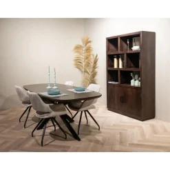 Ovale Eettafels-Livingfurn - Eetkamertafel Jesper Danish Oval Brown 230 cm - Mangohout