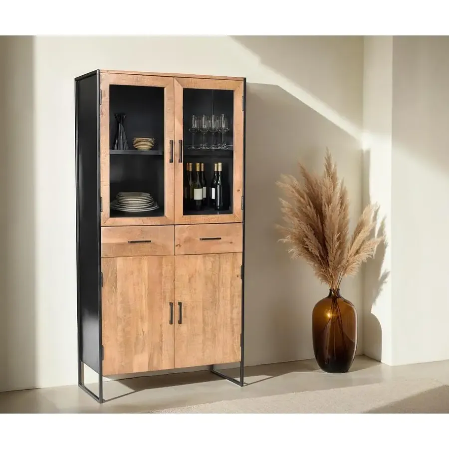 Buffetkasten-Livingfurn - Kabinetkast Elin - 90x40x180cm