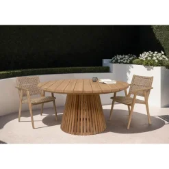 Tuintafels-Livingfurn - Tuintafel - Cindo 120cm - Bruin